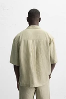 CHEMISE RAYURES LIN - VISCOSE