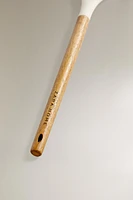 SILICONE AND WOODEN SPOON