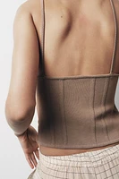 CORSET EN MAILLE À LACETS