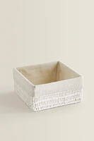 CORBEILLE CARRÉE AVEC TISSU INTÉRIEUR