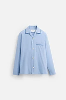 CONTRAST PAJAMA SHIRT