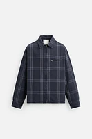 ZIPPERED CHECK JACKET