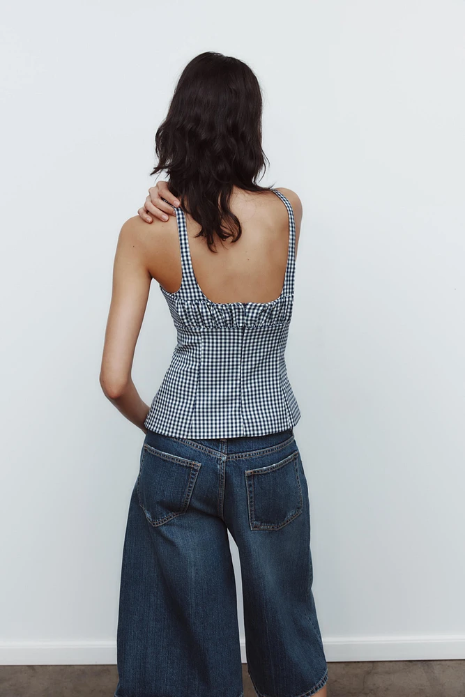 TOP ÉLASTIQUE À CARREAUX VICHY