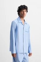 CONTRAST PAJAMA SHIRT