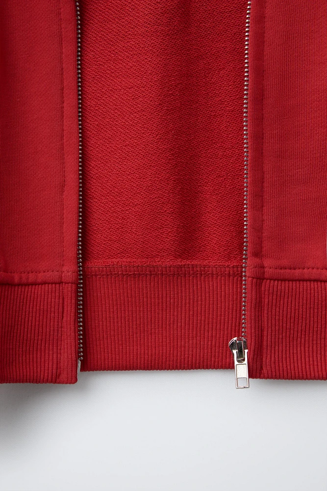 SWEAT ZIPPÉ IMPRIMÉ À RELIEF