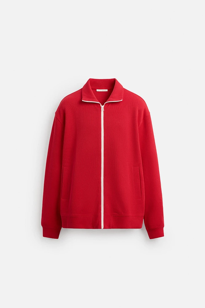 SWEAT ZIPPÉ STRUCTURÉ
