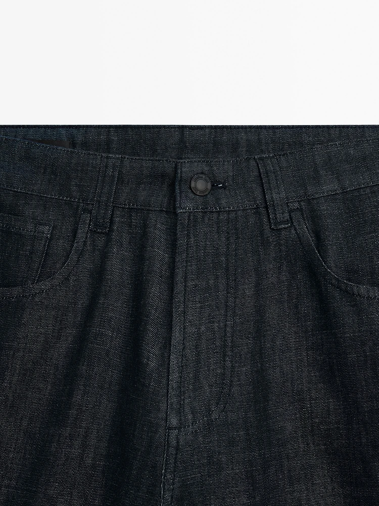 Jean tapered en coton mélangé