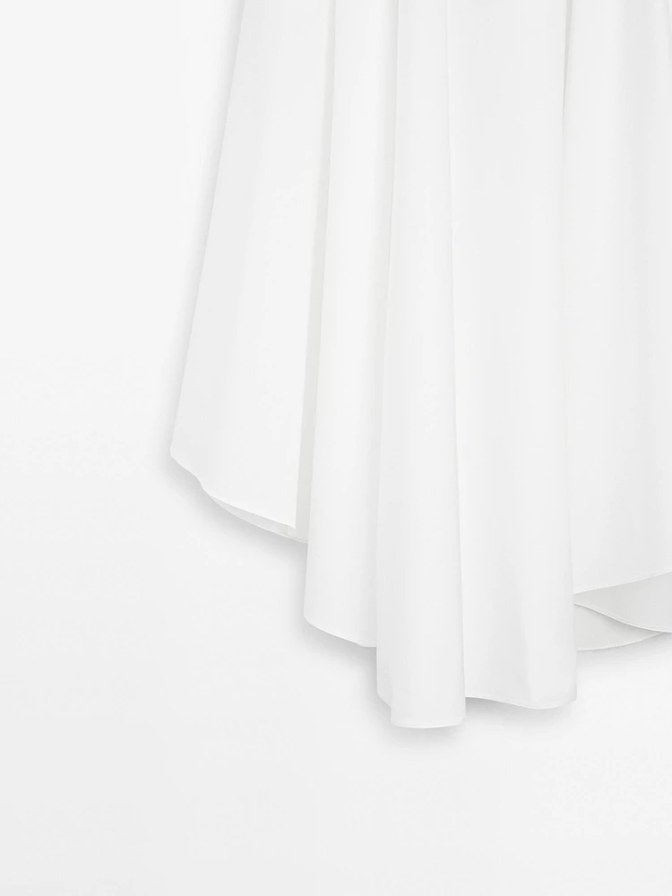 Jupe midi asymétrique fluide