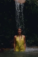 ROBE LONGUE NŒUD IMPRIMÉ