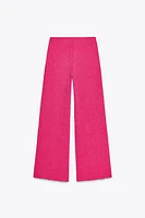 TEXTURED FLOWY PANTS