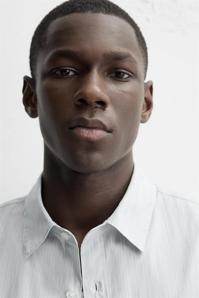 COTTON - LINEN STRIPED SHIRT
