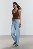 POINTELLE KNIT TOP
