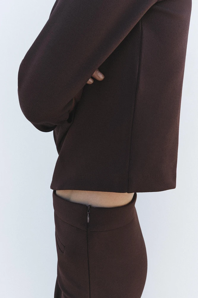 CREPE ZIPPER JACKET