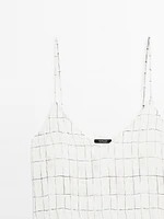 Robe midi ample à carreaux