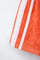 TOWELING SHORTS WITH SIDE STRIPES