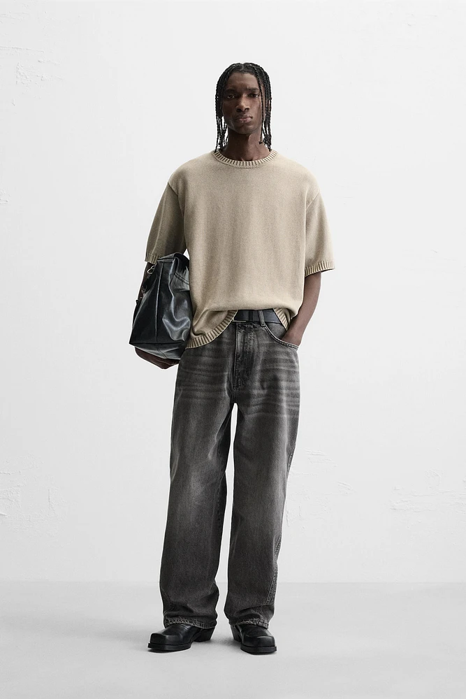 WASHED KNIT T-SHIRT