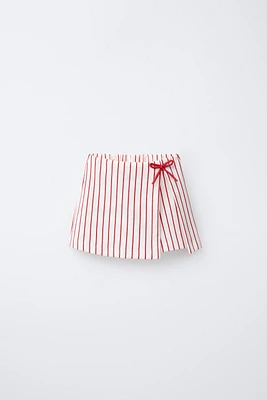 STRIPED BOW SKORT