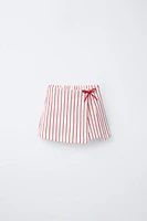 STRIPED BOW SKORT