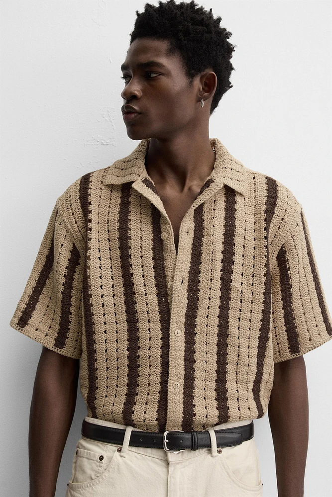 CROCHET TEXTURED SHIRT