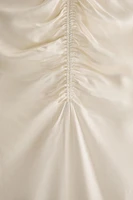 GATHERED SILK NIGHTGOWN