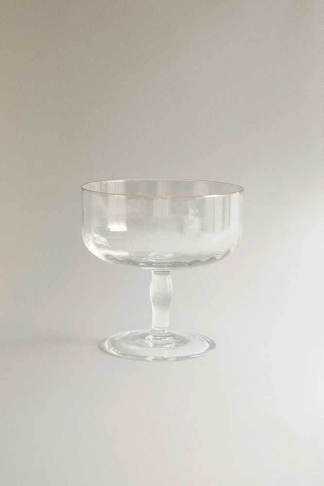 VERRE RELIEF FILET DORÉ