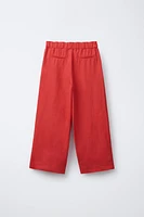 100% LINEN STRAIGHT LEG PANTS
