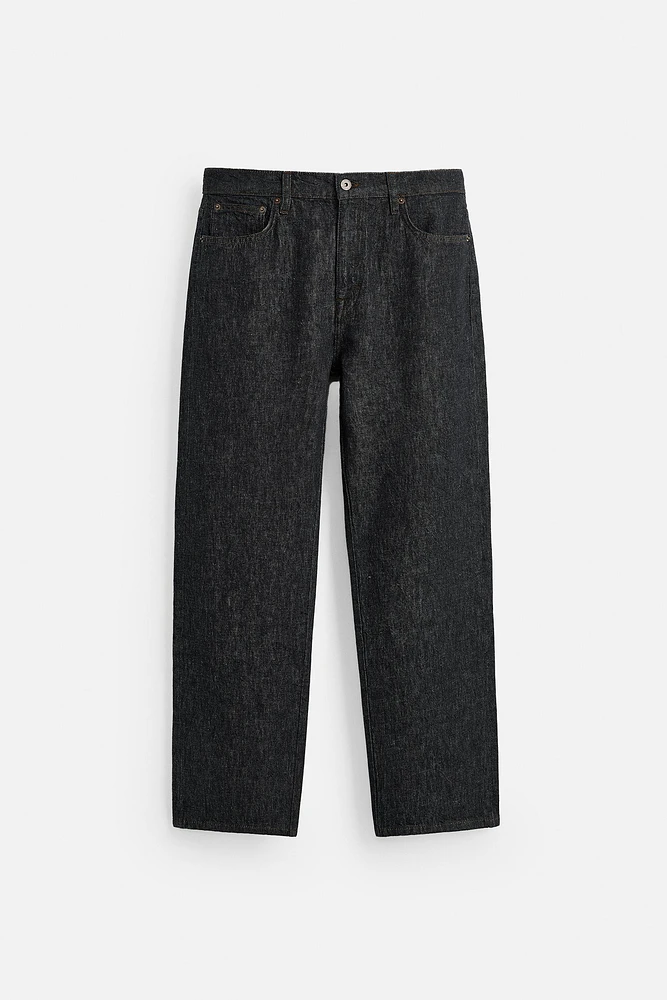 COTTON-HEMP STRAIGHT FIT JEANS