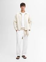 Veste bomber à rayures en coton mélangé