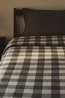 HOUSSE DE COUETTE FLANELLE CARREAUX
