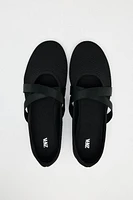 CROSSOVER FABRIC BALLET FLATS