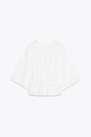 LACE INSERT SHIRT