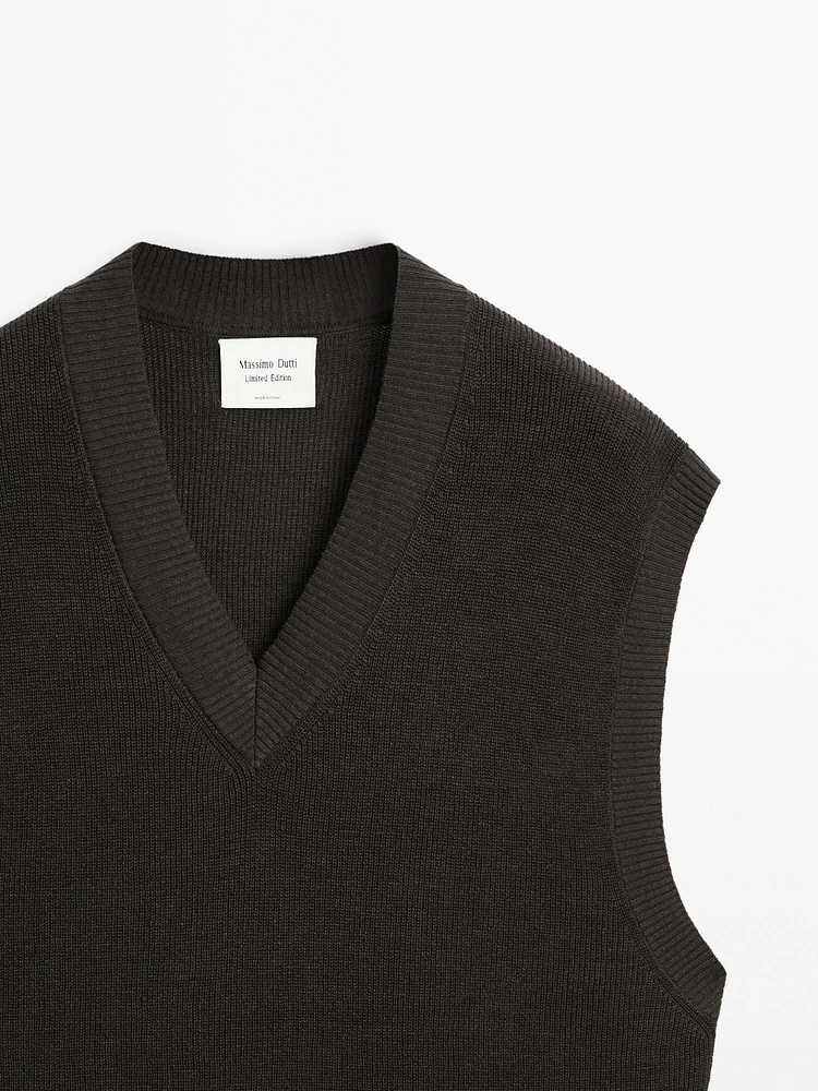 Linen blend knit vest - Limited Edition