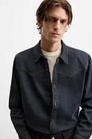 CHEMISE EN DENIM WESTERN