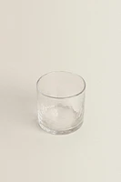 VERRE EN VERRE RECYCLABLE MARTELÉ