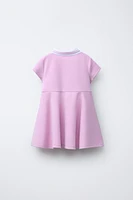CONTRAST COLLAR TECHNICAL DRESS