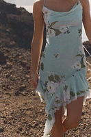 ROBE COURTE EN TULLE IMPRIMÉ FLEURS