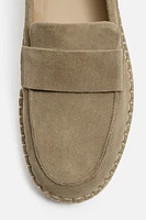 LEATHER MOCCASIN ESPADRILLES