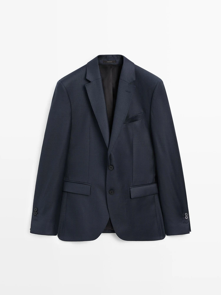Houndstooth suit blazer