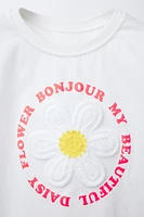 RUFFLED PATCH T-SHIRT