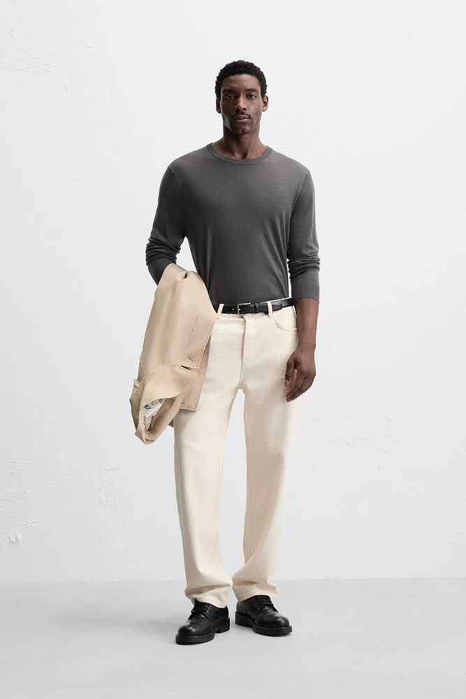 MERCERIZED WOOL SWEATER