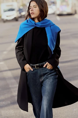 LONG BLAZER WITH SHOULDER PADS