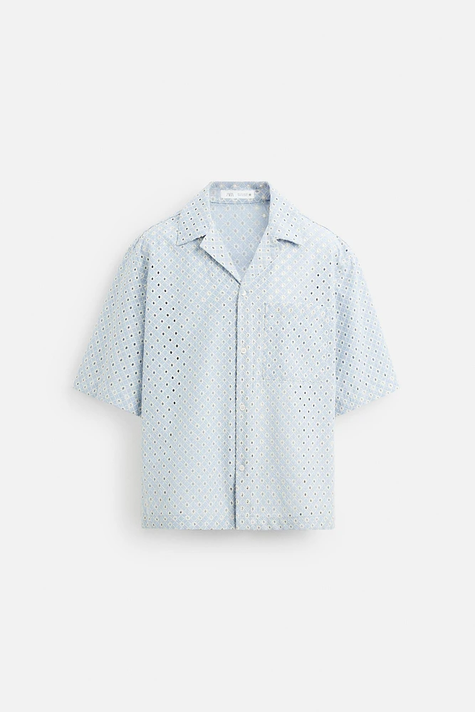 EMBROIDERED DIE-CUT SHIRT