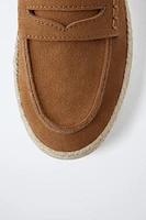 SPLIT LEATHER SPORT LOAFERS