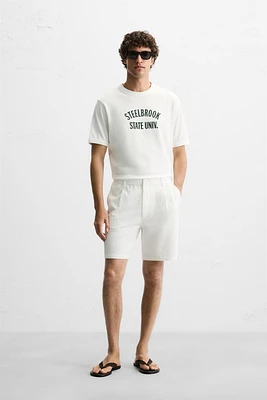 RIBBED TEXT T-SHIRT