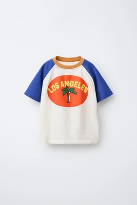 PALM TREE RAGLAN SLEEVE T-SHIRT