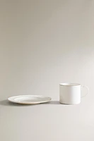 TASSE À THÉ AVEC SOUCOUPE PORCELAINE BONE CHINA BORD