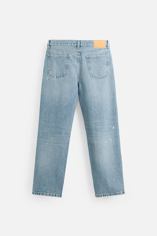 JEAN STRAIGHT FIT ÉCLABOUSSURES DE PEINTURE