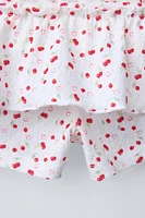 TEXTURED PRINT SKORT