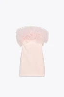ROBE COURTE EN TULLE À VOLUME