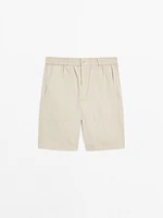 Cotton poplin carpenter Bermuda shorts